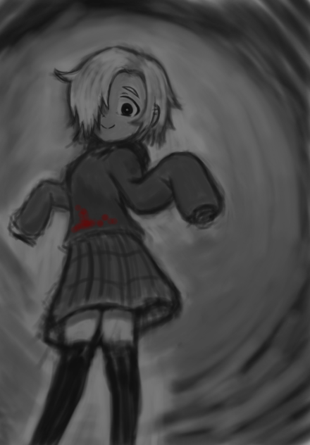 モノクロ小梅ちゃん - ibisPaint