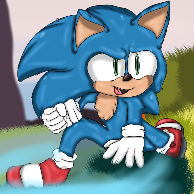 Movie!Sonic The Hedgehog Scene Redraw
