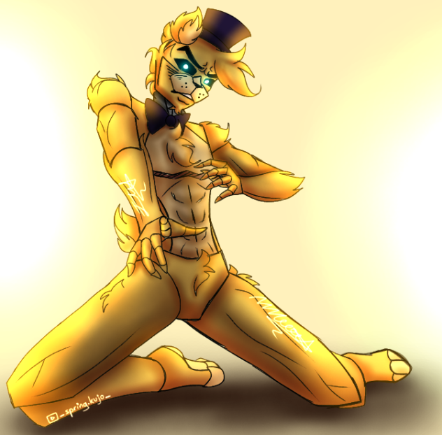 Golden Freddy poses Johnny Joestar's pos