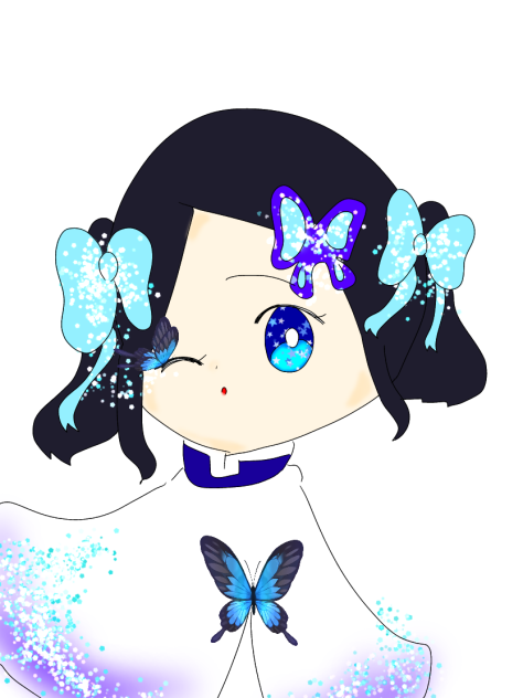 青い