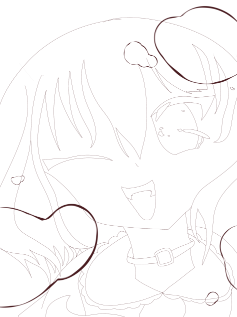 線画〜！