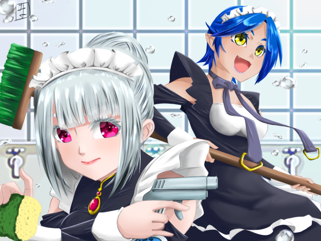 メイドさんの日常（お風呂掃除）