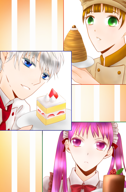 3人のケーキ