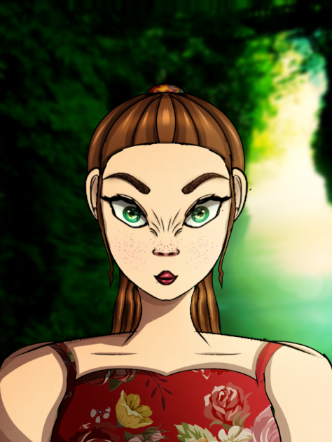 The girl in cave