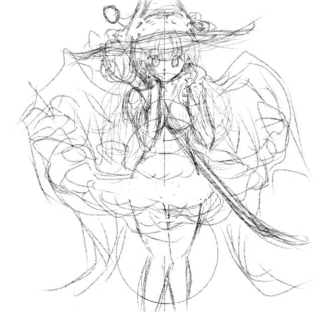 魔法少女風下書き