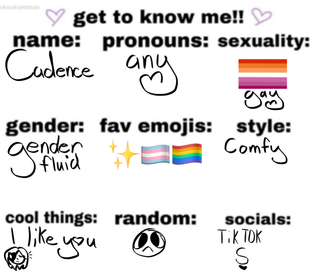 Get to know MEEEE!