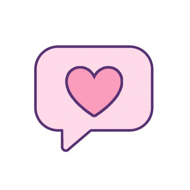 Heart chat bubble sticker
