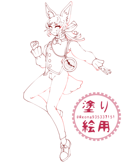 🐇🕰️🌹塗り絵