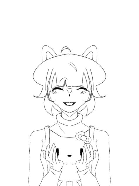 Hello Kitty Girl (lineart)