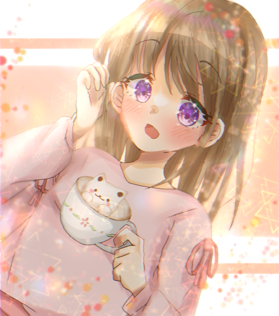 #ミディアムヘアにカフェラテは最強