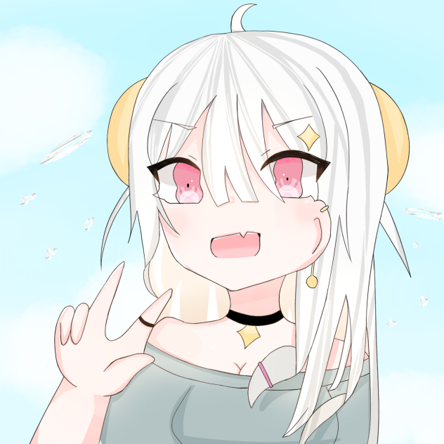 白髪にピンク目は尊すぎ！？(擬人化)