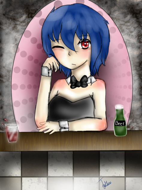 Practica de dibujo-Bunny Playboy (Mi OC)