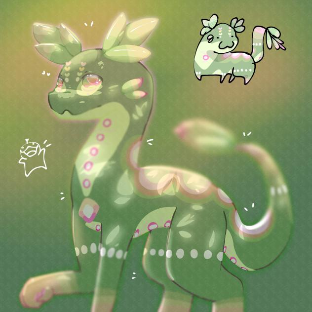 my new oc succulent dragon 😳