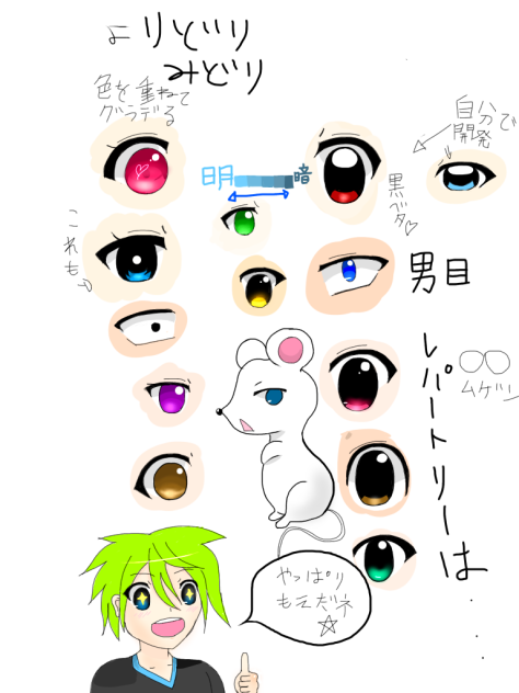 目のサンプル！