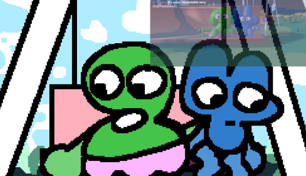 Me and my friend at bfdi in roblox 😈