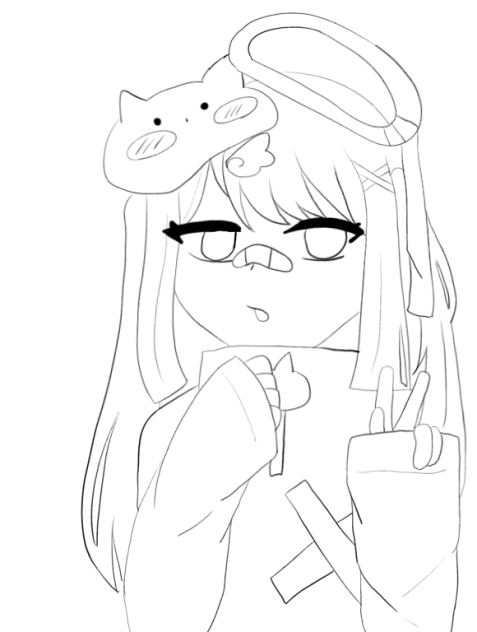 莉愛さんの代理ちゃん（線画）