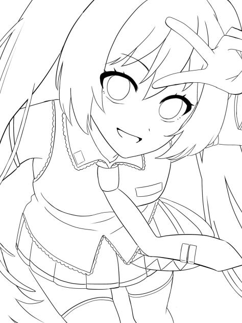ミクたん　塗り絵