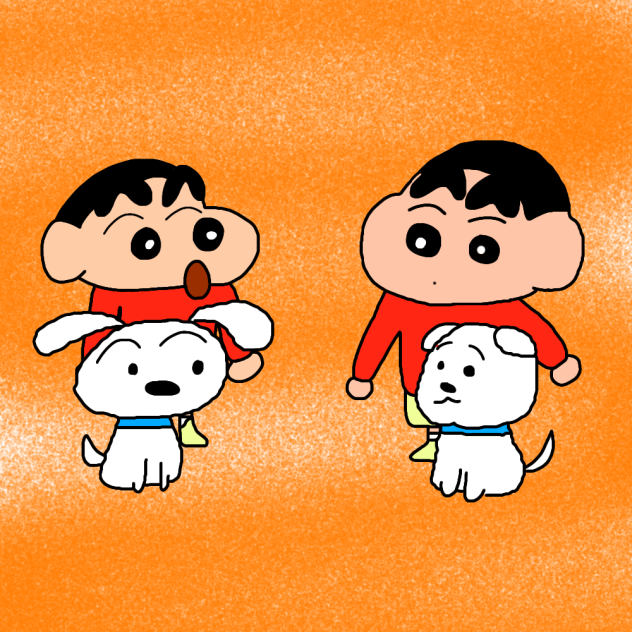 Shin-chan y Nevado evolución.