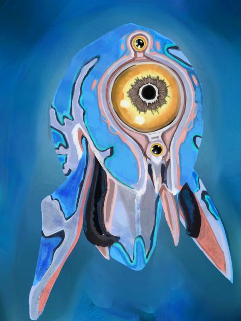 blue trivalve from below zero