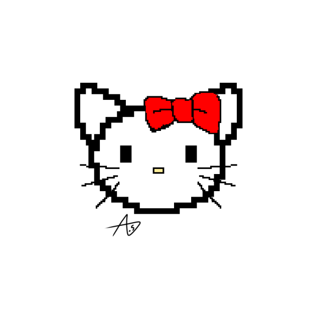 Hello kitty pixel art