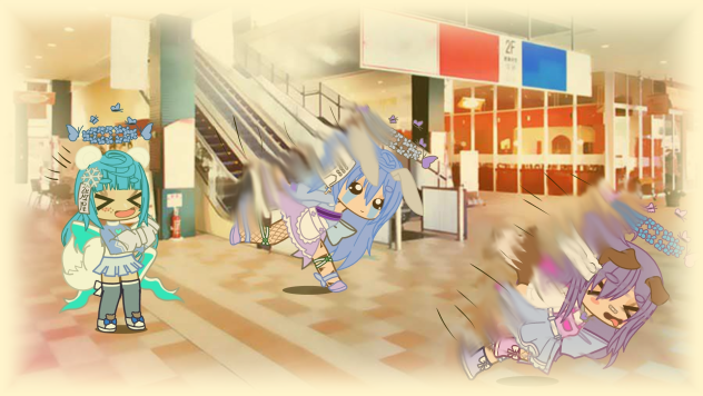 My OC's running in a mall - ibisPaint