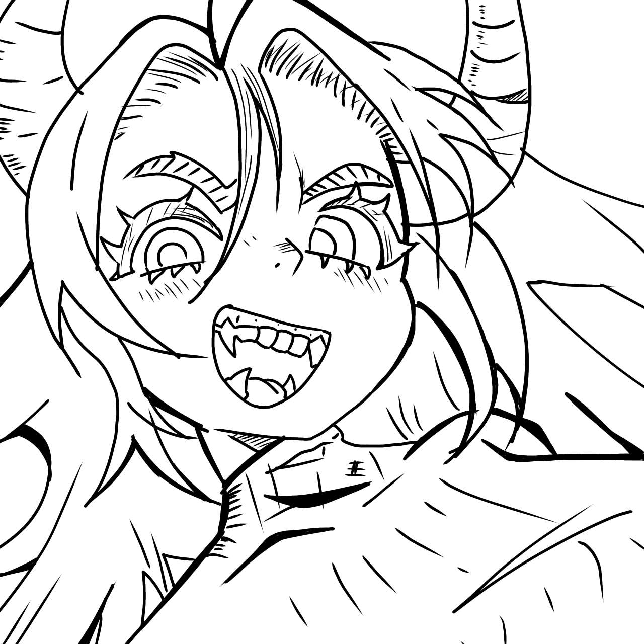 My first attempt at colouring page - ibisPaint