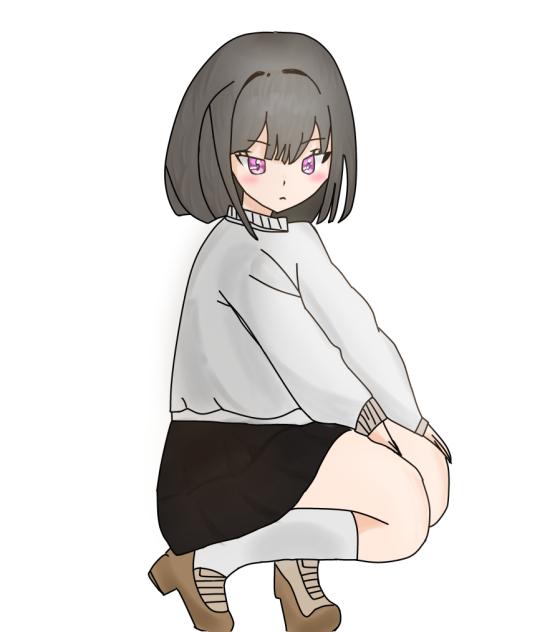 妹の線画に色塗ってみた