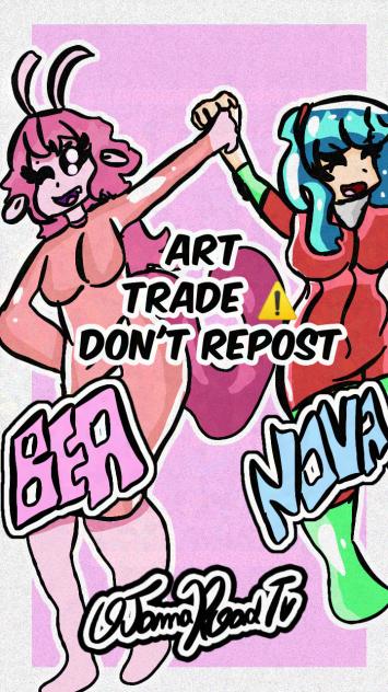 Bea and Nova ( Art Trade Fanart )