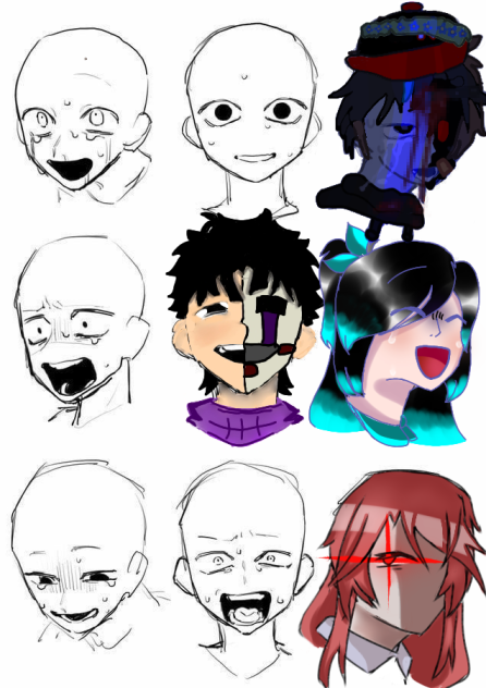 A gacha face collab ⚠️gore⚠️