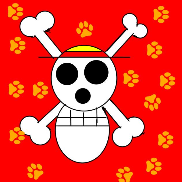 Drapeau one piece patte de chat