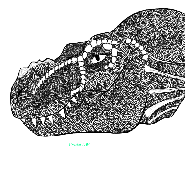 headshot of a Tyrannosaur