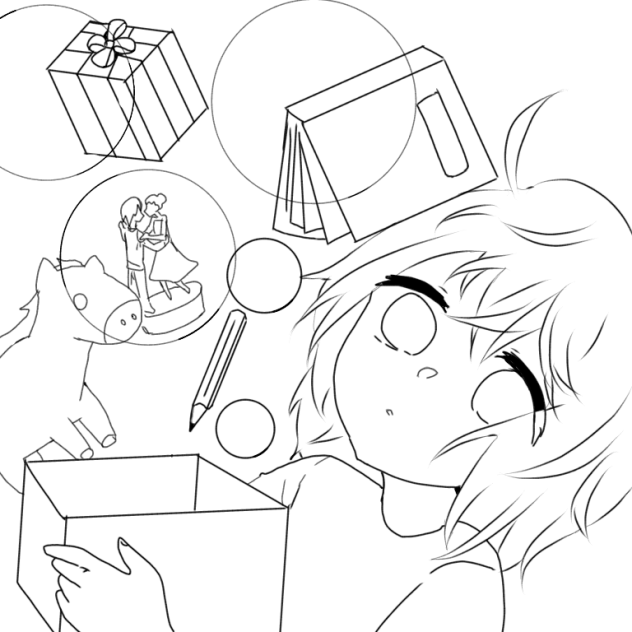 全てを箱に詰めて。線画