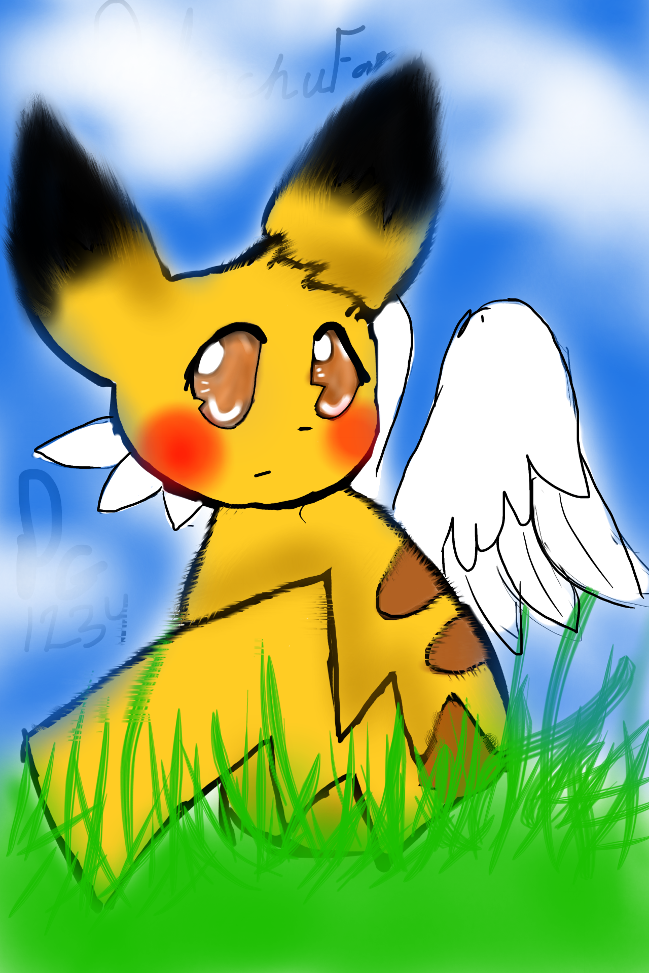 angle pikachu - ibisPaint