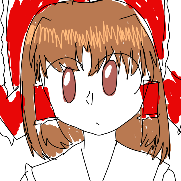 15分で描いた霊夢