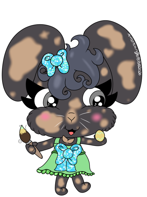 Gray Brown Easter Bunny Girl - Speedpain