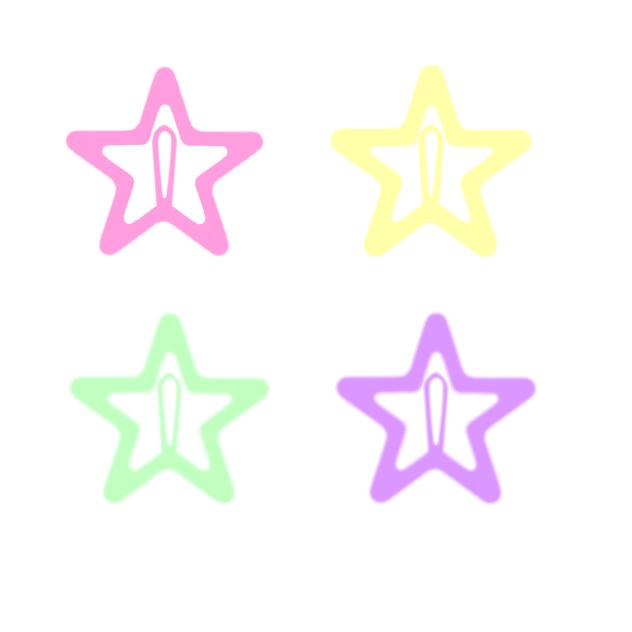 Y2K Hair pin star colorfull 02