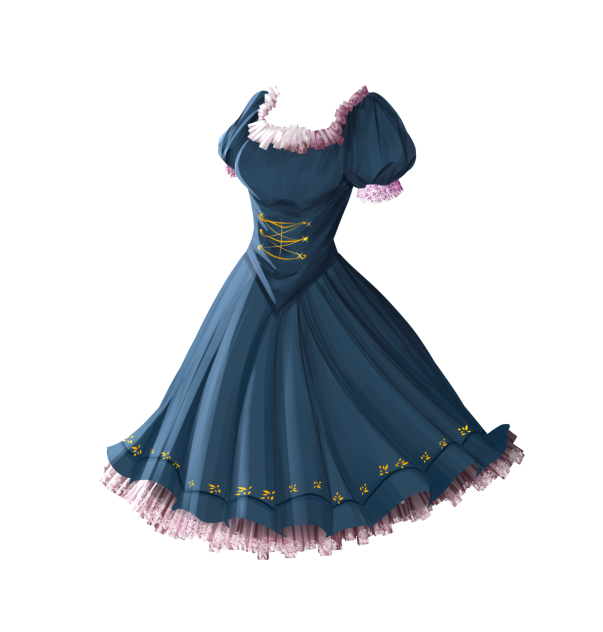 blue dress