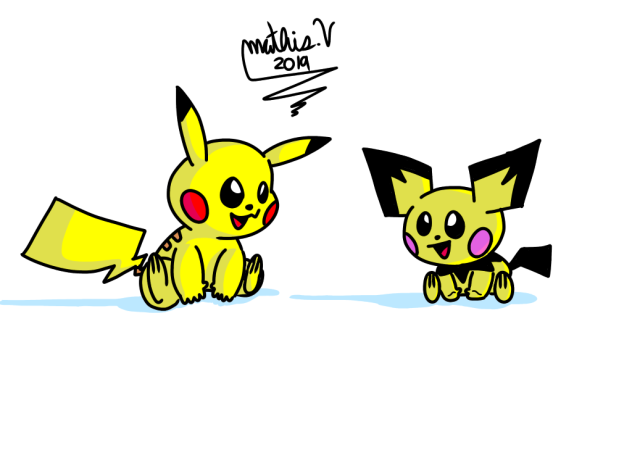 Pikachu and Pichu