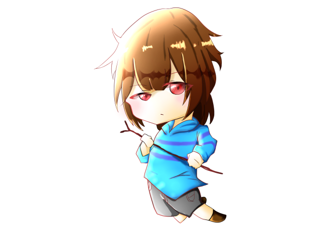 アイコン用に描いたSDフリスク君