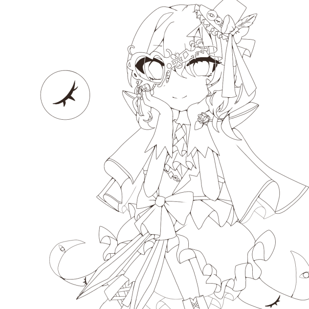 怪盗こいし 線画