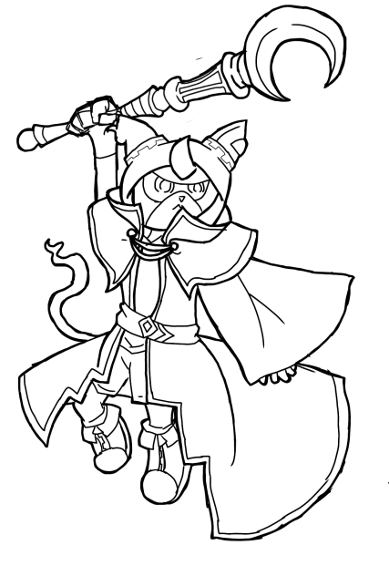 蒼月の魔導師　線画