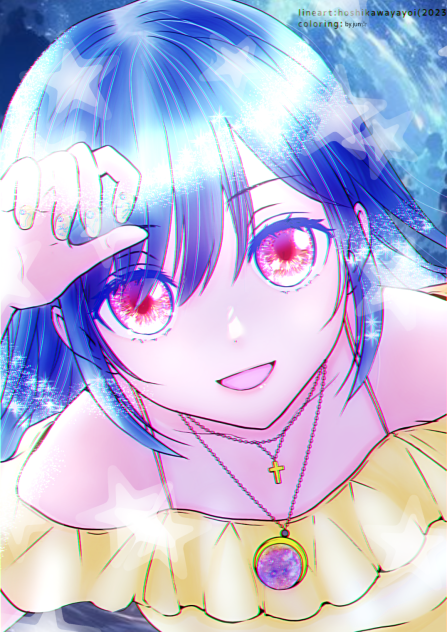 星川ヤヨイ様の線画塗らせて頂きました♡