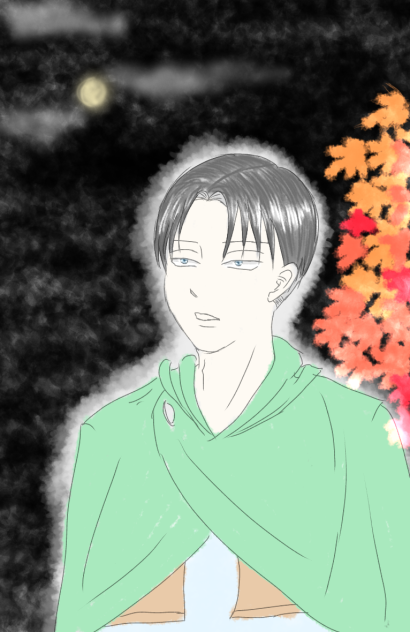 紅葉と月を初めてみた兵長