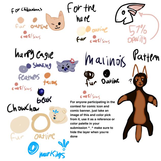 Color palettes 4 whoever doing the comp