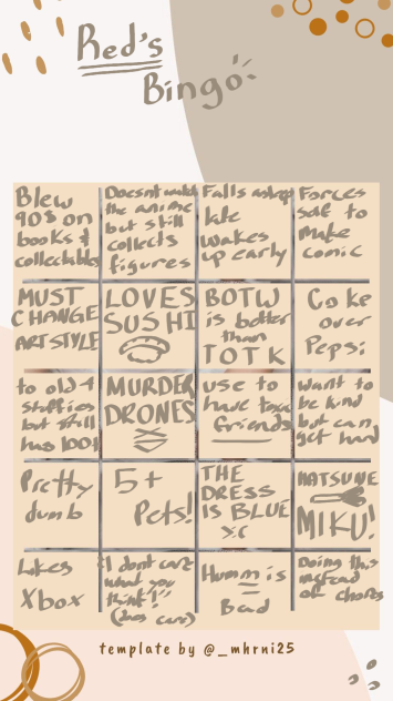 Red's Bingo!