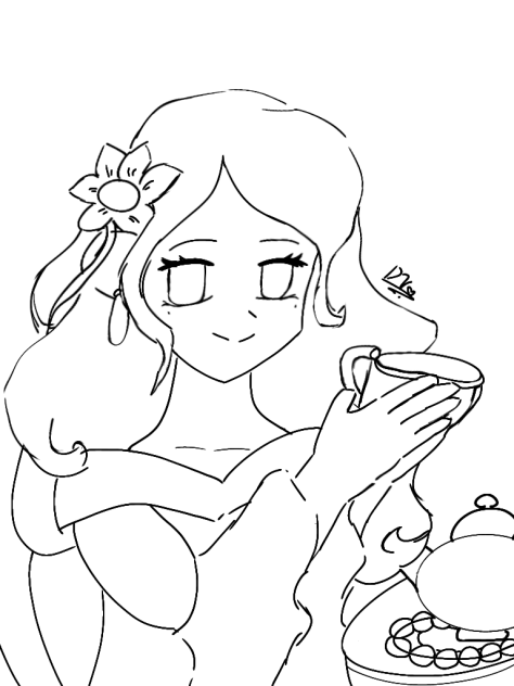 ◇ Tea time coloring page! ☕️ ◇
