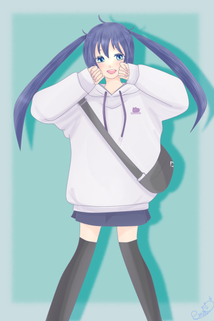 パーカー女子