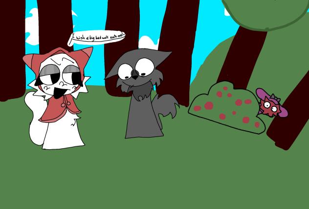 Big bad wolf eats me!~