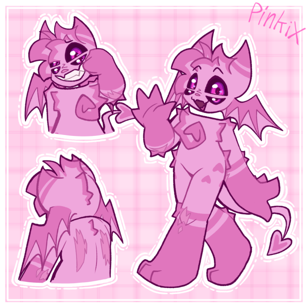A very pink demon