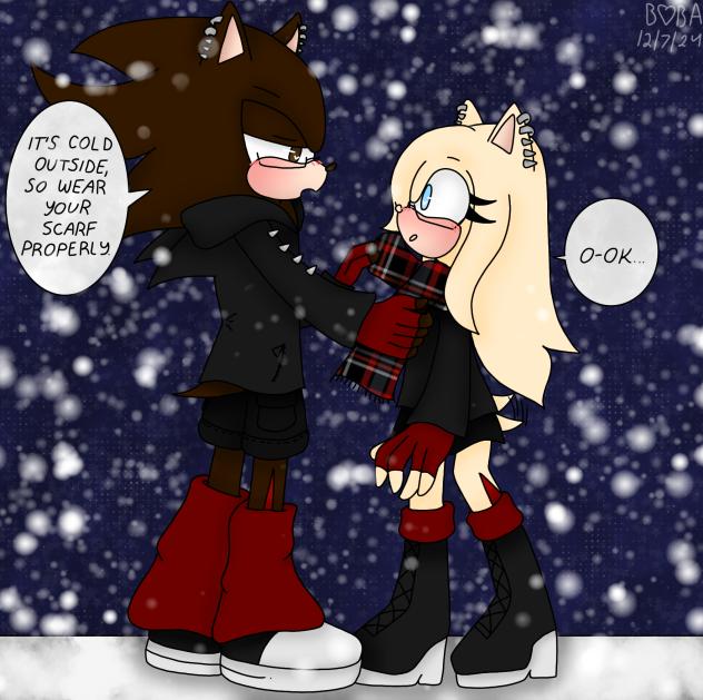 ❤️🖤🧣❄️#Ashex but Sonic Characters❄️🧣🖤❤️